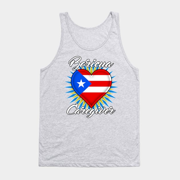 Boricua Caregiver (white font) Tank Top by WCN Store